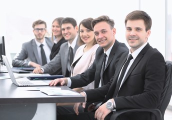 Fototapeta premium project Manager and professional business team sitting at Desk