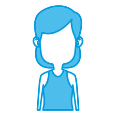 Girl faceless cartoon icon vector illustration graphic design