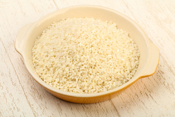 Raw rice heap
