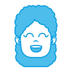 Cute girl face icon vector illustration graphic design