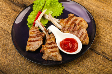 Grilled lamb