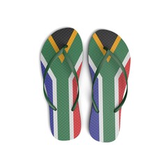 South Africa flag flip flop sandals on a white background. 3D Rendering