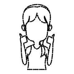 Cute girl cartoon icon vector illustration graphic design