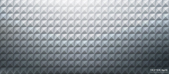 Abstract vector wide screen background. Silver geometric background. Metallic background. Vector illustration. Eps10.
