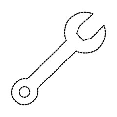 wrench key isolated icon