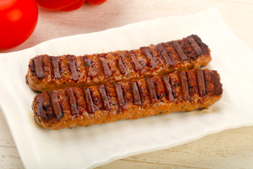 Grilled sausages