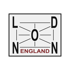 VVector illustration with phrase "London. England". May be used for postcard, banner, t-shirt, clothing, poster, print and other uses. Motivation phrase.