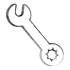wrench tool icon over white background vector illustration
