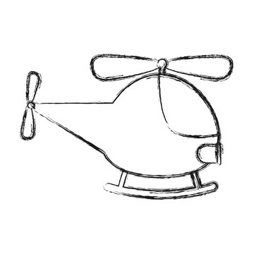 toy helicopter icon over white background vector illustration