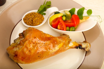Roast turkey leg
