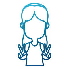 Cute girl cartoon icon vector illustration graphic