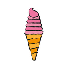 ice cream icon over white background vector illustration