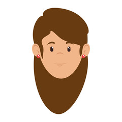 beautiful woman head avatar character