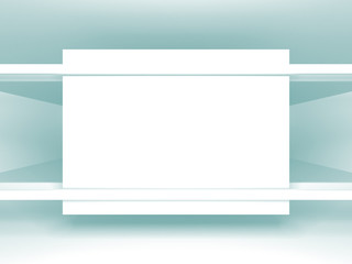 Obraz premium Futuristic White Architecture Design Background