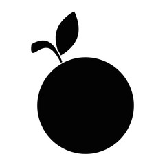 orange fresh fruit icon