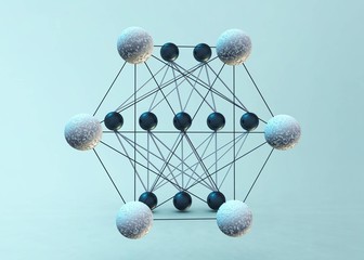 Artificial neural networks, 3D rendering
