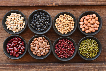 collection of different legumes for background