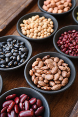 collection of different legumes for background