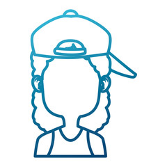 Girl faceless with hat cartoon icon vector illustratino graphic design