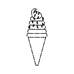 ice cream icon over white background vector illustration