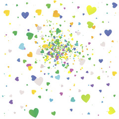 vector background with colored hearts