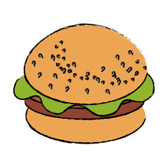 delicious burger isolated icon