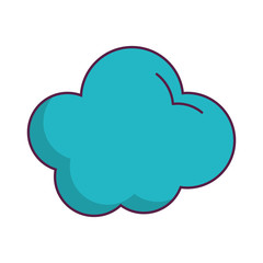cloud icon over white background vector illustration