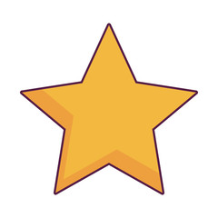 star icon over white background vector illustration