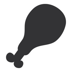 chicken thigh isolated icon