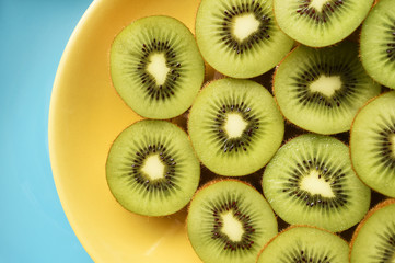 Close up of fresh kiwi fruit for background