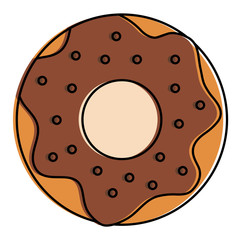 delicious sweet donut icon