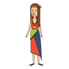 hippie woman avatar character