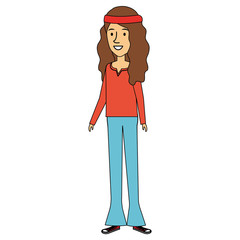 hippie woman avatar character