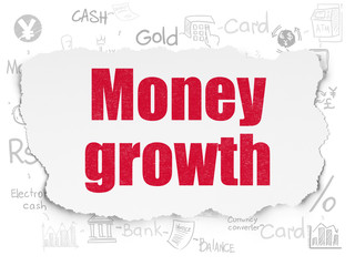 Fototapeta premium Banking concept: Money Growth on Torn Paper background