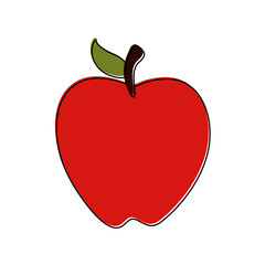 apple fruit icon image vector illustration design 