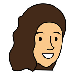 beautiful woman head avatar character