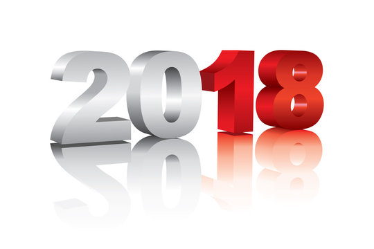 新年2018年の3D New year