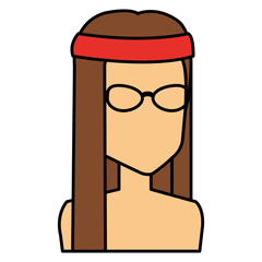 hippie man shirtless with long hair