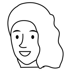beautiful woman head avatar character