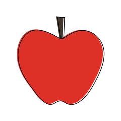 apple fruit icon image vector illustration design 