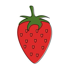 strawberry fruit icon image vector illustration design 
