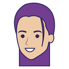 beautiful woman head avatar character