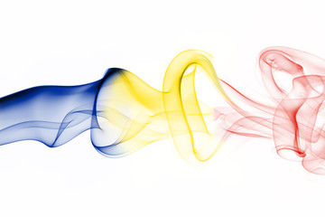 Fototapeta premium Romania national smoke flag