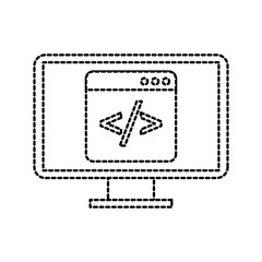 programming window with script code html computer