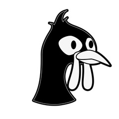 turkey animal icon image vector illustration design  black and white
