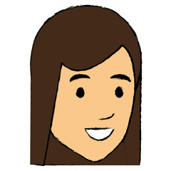 beautiful woman head avatar character