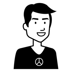 hippie man avatar character