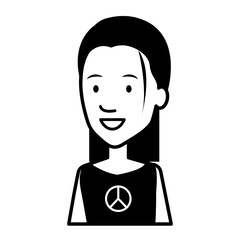 hippie woman avatar character