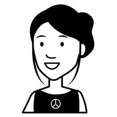 hippie woman avatar character