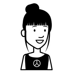 hippie woman avatar character